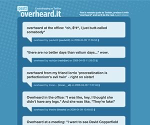 Screenshot of Overheard.it